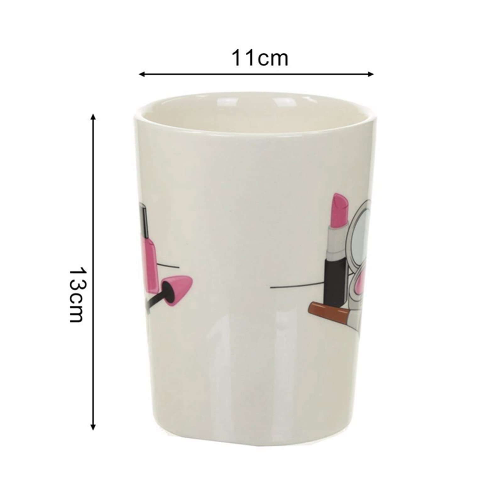 Tazza da caffè in Ceramica Tazze da caffè in Ceramica Dipinta a Mano Strumenti creativi per Ragazze Kit di Bellezza Manico per Tazza da tè Regali (Tazza)