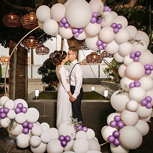 Kit Ghirlanda Palloncini Bianco Viola, Arco