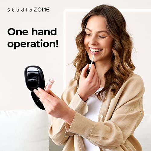 Studiozone Compact Mirror With Light – Travel Magnifying Mirror - 10X Magnifying Mirror For Purses – Usb Rechargeable With 3 Color Led Compact Mirror With Light Up & Dimmer Option #TOP5