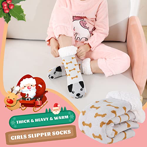 HEARYEBING Kids Slipper Socks Boys Girls Fuzzy Thick Warm Winter Socks Soft Cozy Fleece Lined Socks Indoor Socks2