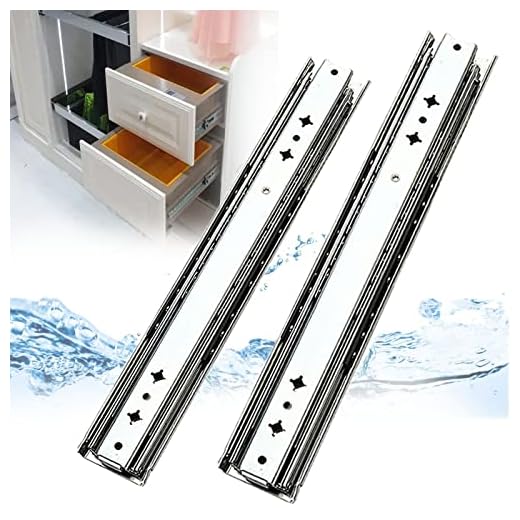 60" Industriell Kvalitet Heavy Duty LåD Slide,265lb Lastkapacitet,3-Faldig Full Extension,Kullager LåS-In & Lock-Out,Sidomontering,1-Par,26in/650mm