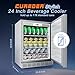 cureder 24 Inch Outdoor Refrigerator, Built-in Stainless Steel Beverage Beer Cooler Under Counter Fridge, Indoor/Outdoor Refrigerator with 3 Shelves for Patio Kitchen and Commercial Use