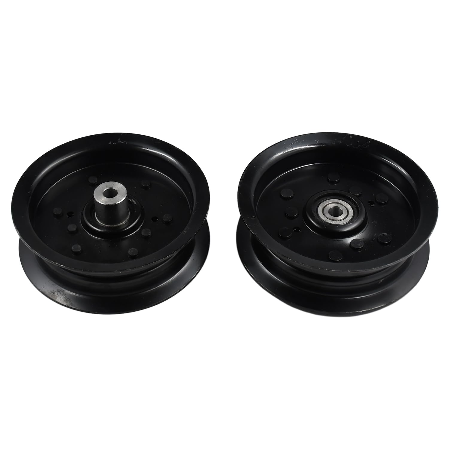 2Pcs 532196106 Flat Idler Pulley 532197379 Compatible with Husqvarna Craftsman AYP 196106 197379 Ariens Sears Poulan Oregon 34-901 13175 Lawn Mower with 42" 46" 48" 54" Deck Idler Pulley