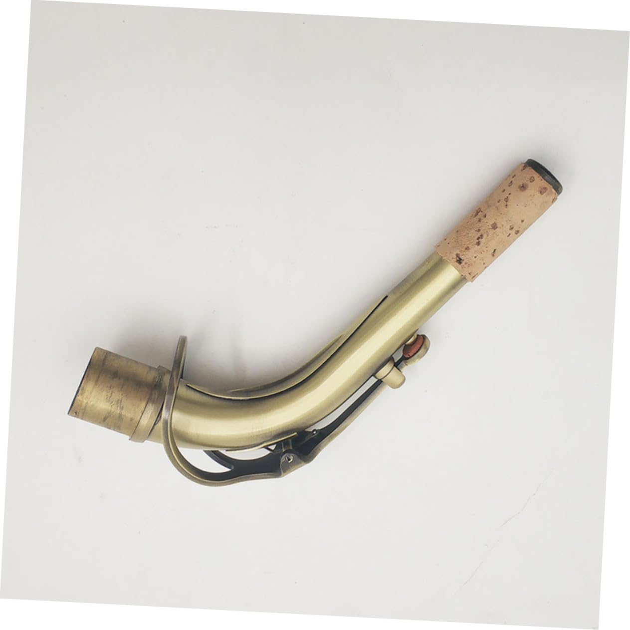 GALPADA Antiker Saxophonhals 24,5mm Biegung Messing mit Wasserdichtem Kork für Altsaxophon Elegantes Zubehör mit Klarem Klang und Schönem Design