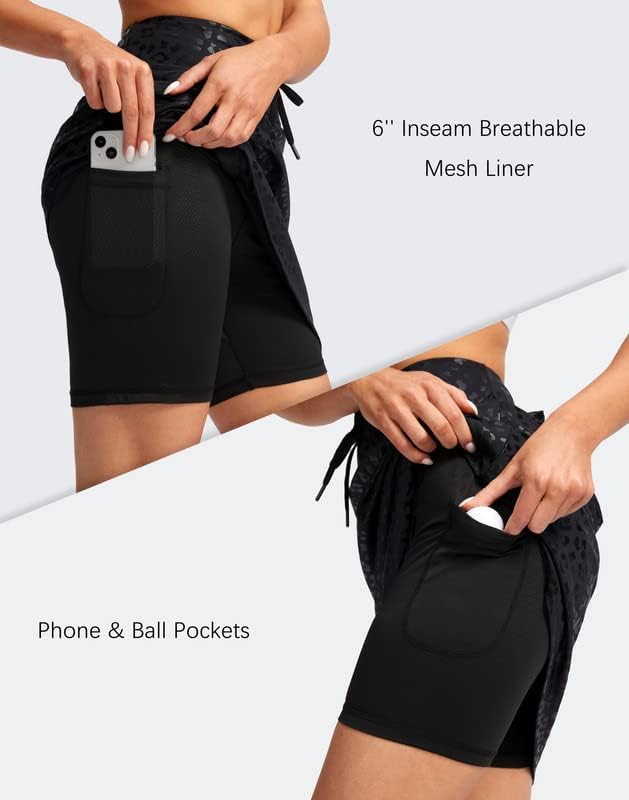 SANTINY Women's 20'' Knee Length Skorts Skirts 6 Pockets High Waisted Drawstring Long Athletic Tennis Golf Skirt Women - Image 4