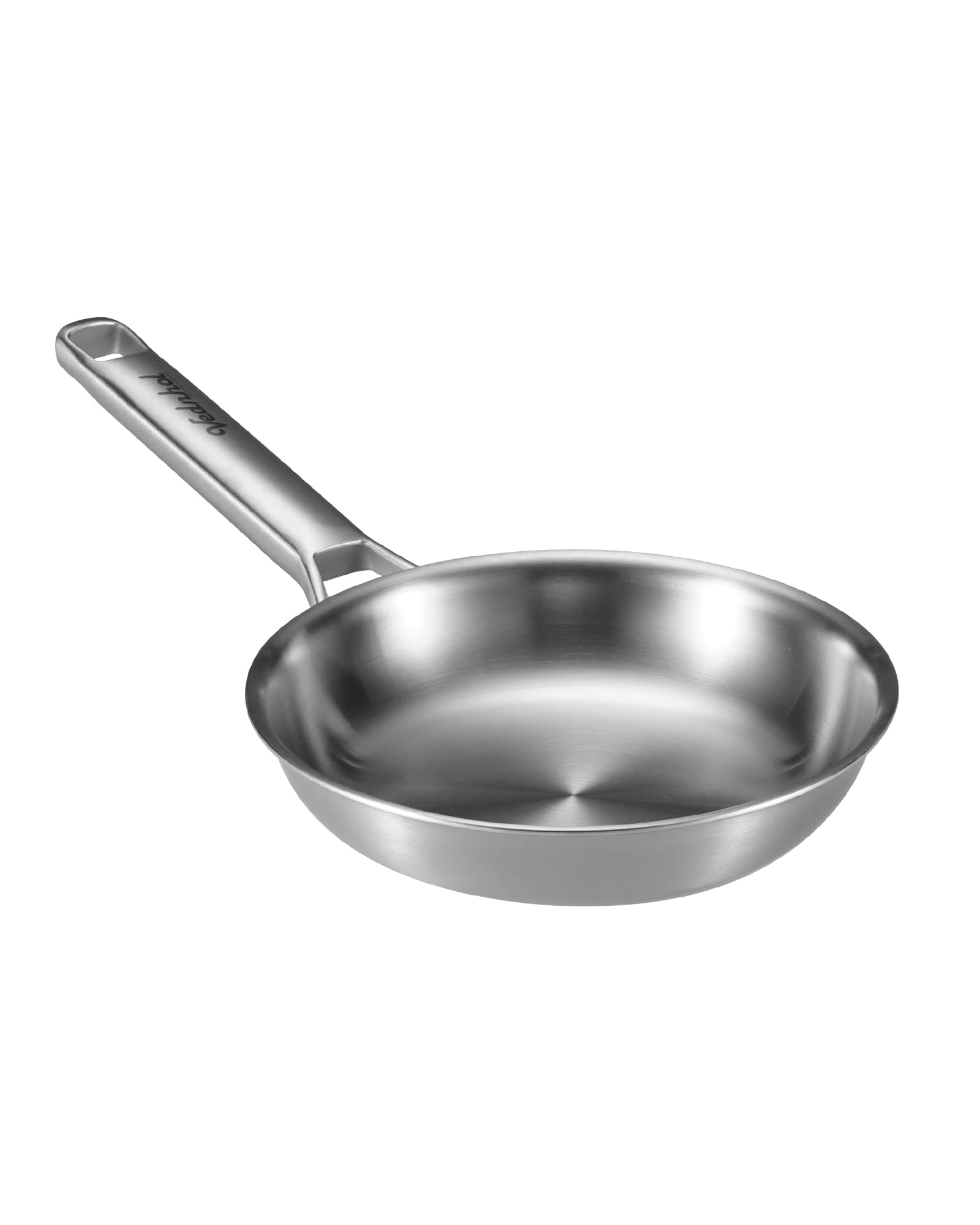 8 inch Tri-Ply Stainless Steel Frying Pan PFOA PTFE Free Skillets Chefs Pans Dishwasher and Oven Safe Cookware