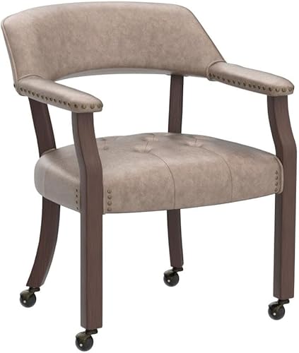 Miniatura 4 de Silla de comedor con ruedas, sillas de capitán con rodillos, juegos de dinette, sillas de póquer con ruedas, mesa de cocina, sillas rodantes, silla