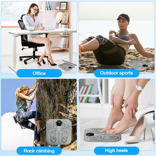 DAJASD Masajeador de Pies USB, Masajeador de Pies EMS con 8 Modos y 19 Frecuencias Ajustables, con Teledirigido, Masajeado de Pie Eléctrico para Circulación Sanguínea Alivio del Dolor Muscular - imagen 7