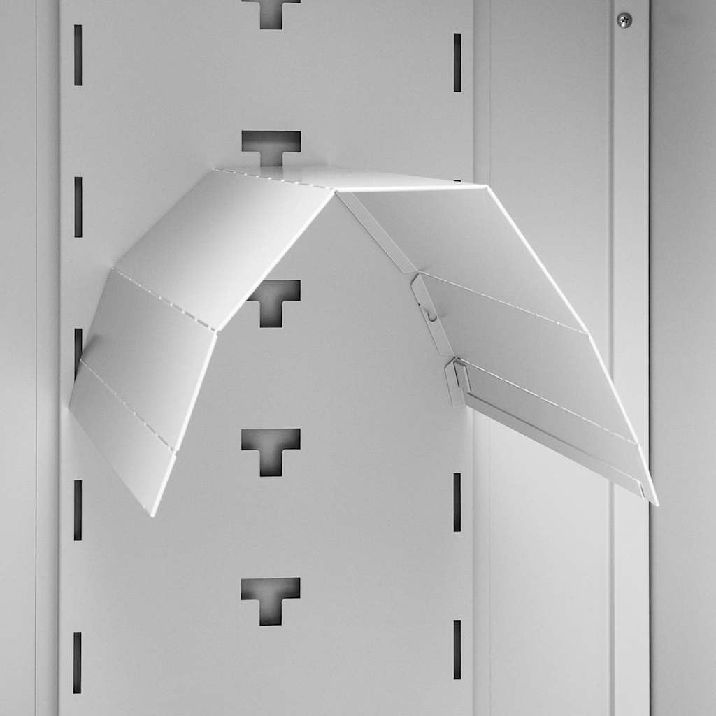 Sattelschrank aus Stahl Hellgrau, abschließbarer Reitspind für Sattelkammer, 53 x 53 x 105 cm