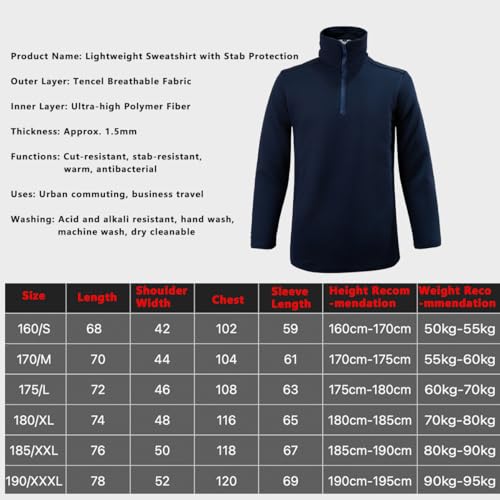 Ropa resistente a puñaladas nivel 5 chaleco protector de cuello alto negro talla 3XL 3