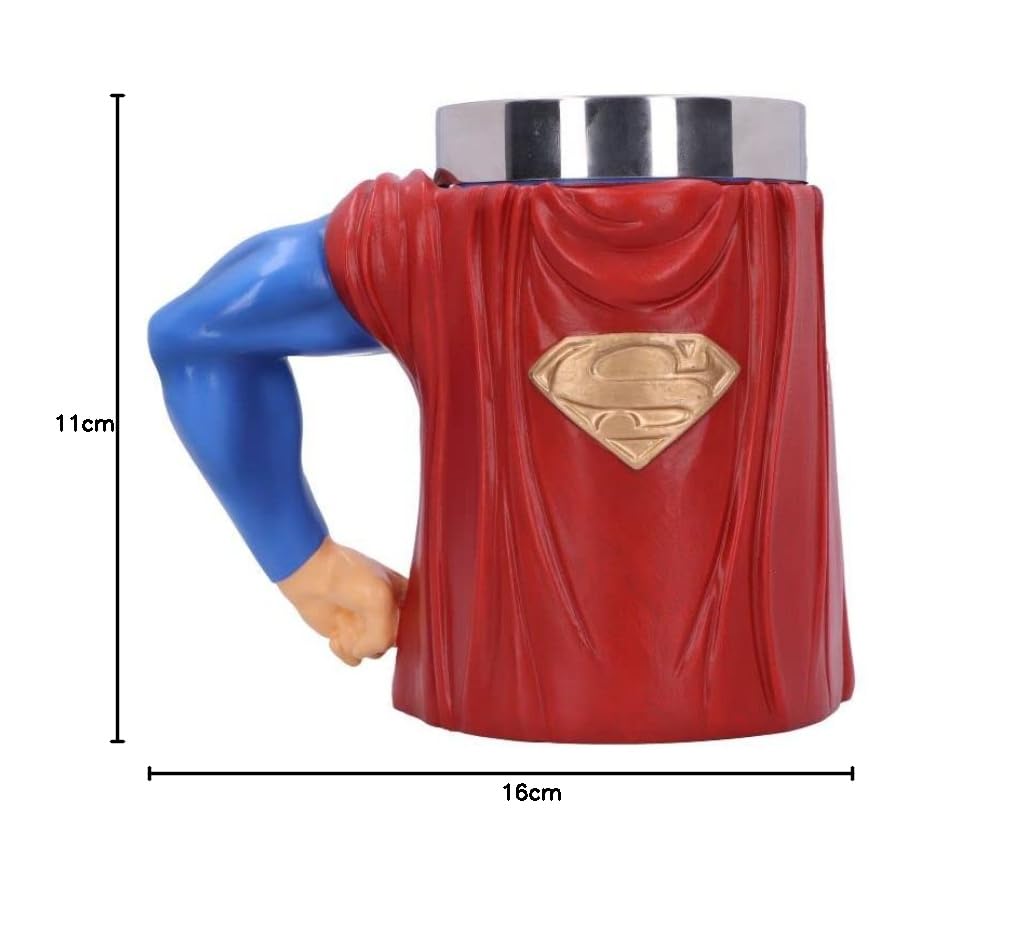 Nemesis Now Boccale con licenza ufficiale Superman Hero, blu, 16,3 cm