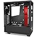 NZXT S340 Mid Tower Computer Case, Matte Black/Red (CA-S340MB-GR)