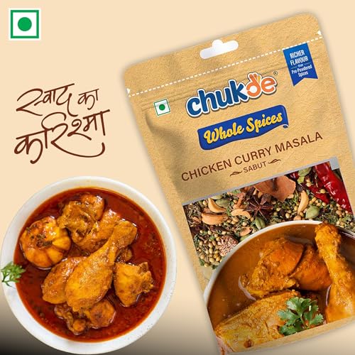 Image of Chukde Chicken Curry Masala Whole 50gms | Premium Indian Spice | Quality Spice for Everyday Cooking, Curries, Gravies, Traditional and Modern Recipes