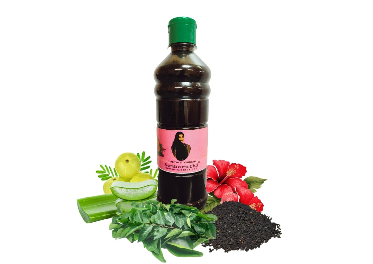 Sembaruthi Traditional Organic Hair Growth Oil, 200ml- Men | Women | Paraben free