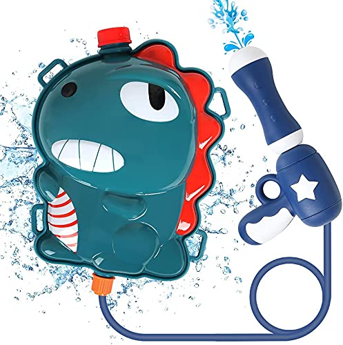 Mochila Pistola de agua, pistola de agua para niños, juguete con depósito de agua de 2000 ml, juguete de agua para verano, playa, piscina, juguete (verde)