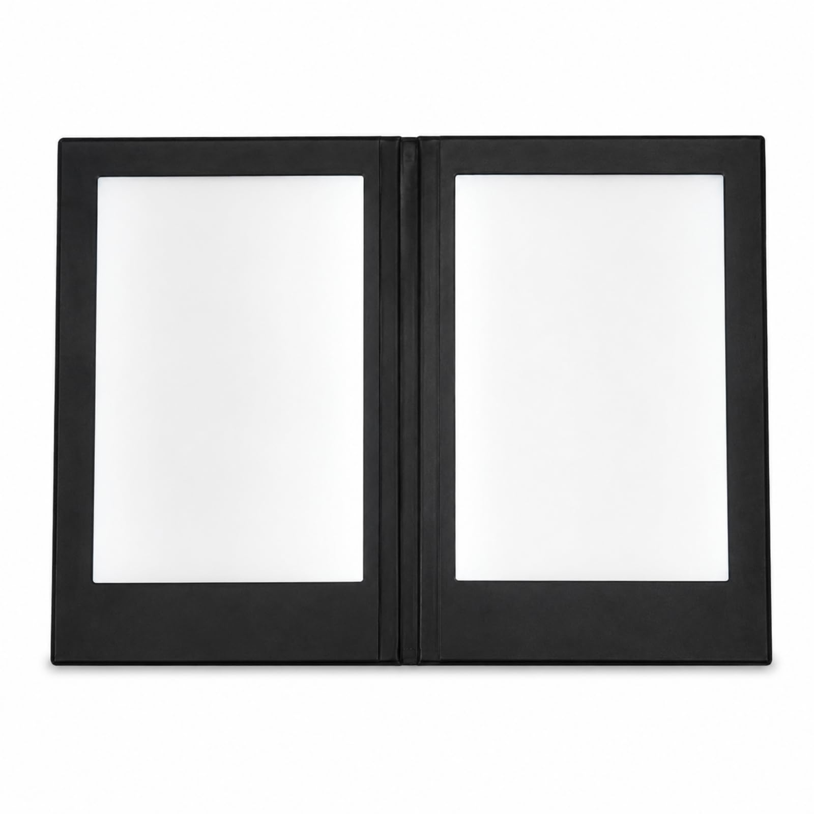 Menú Iluminado Carpeta Portamenú Cubierta LED Carpeta de Carta Soporte de Mesa Material Resistente con Panel Acrílico, Blanco, Dos Páginas, Dos Caras Luminosas Modelo H