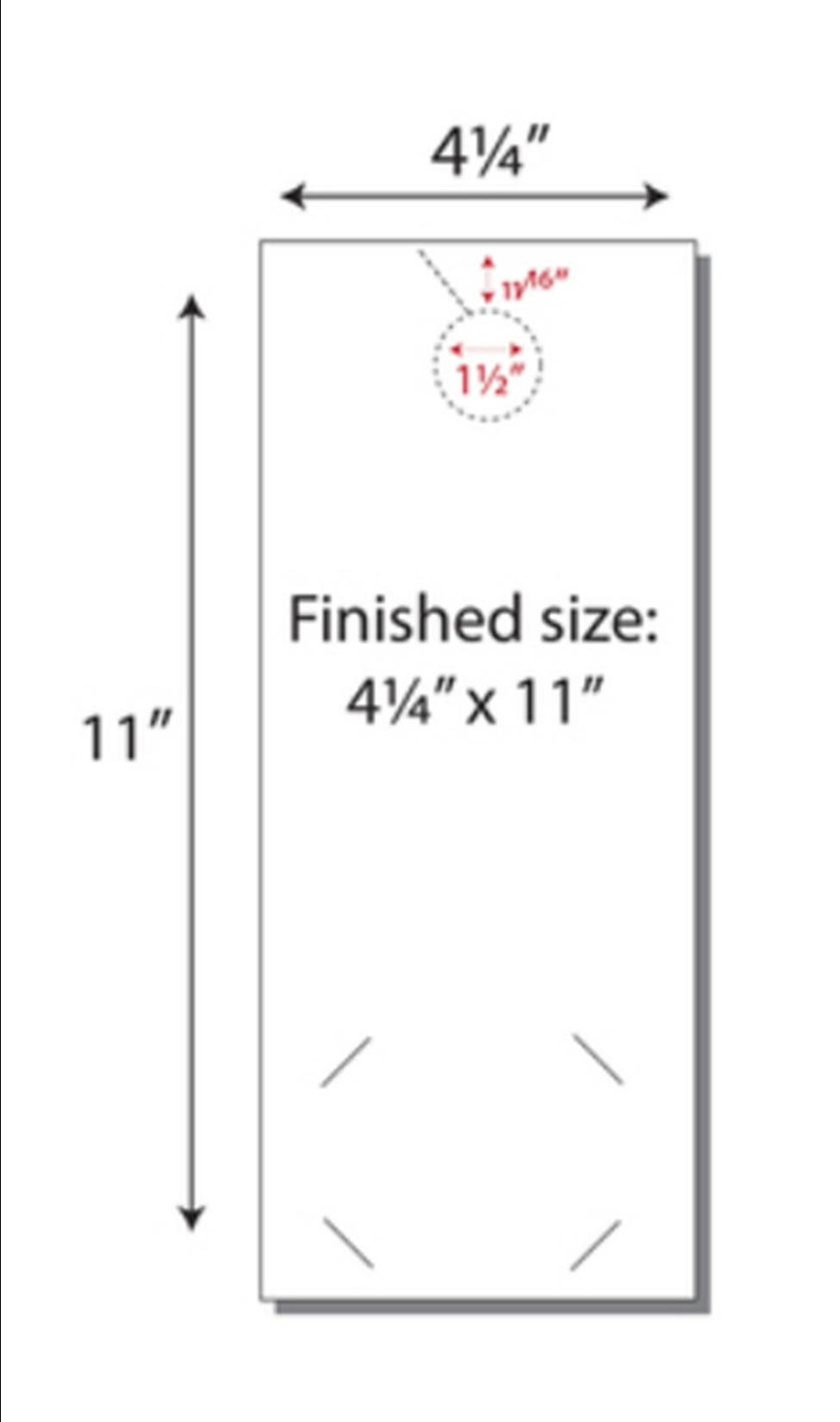 Print-Ready Door Hangers w Business Card Slits (4-1/4