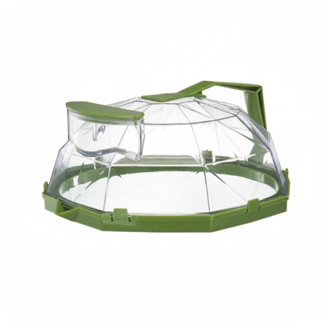 Ginwrek Microwave Steam Cover, Microwave Splatter Cover With Water, Steam - Heat-resistant Food Lid With Anti-scald Handle For Splatter Prevention & Freshness Lock (grass Green)