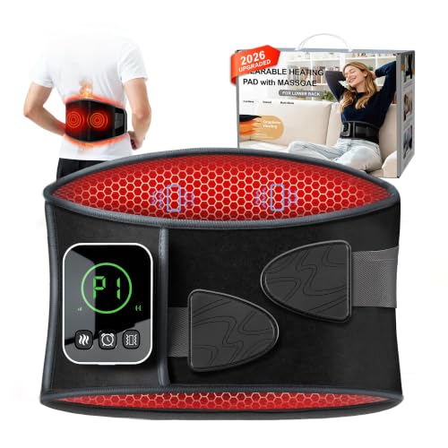 Ueptpng cordless graphene heating pad wrapped around a waist — the only untethered pick in this comparison