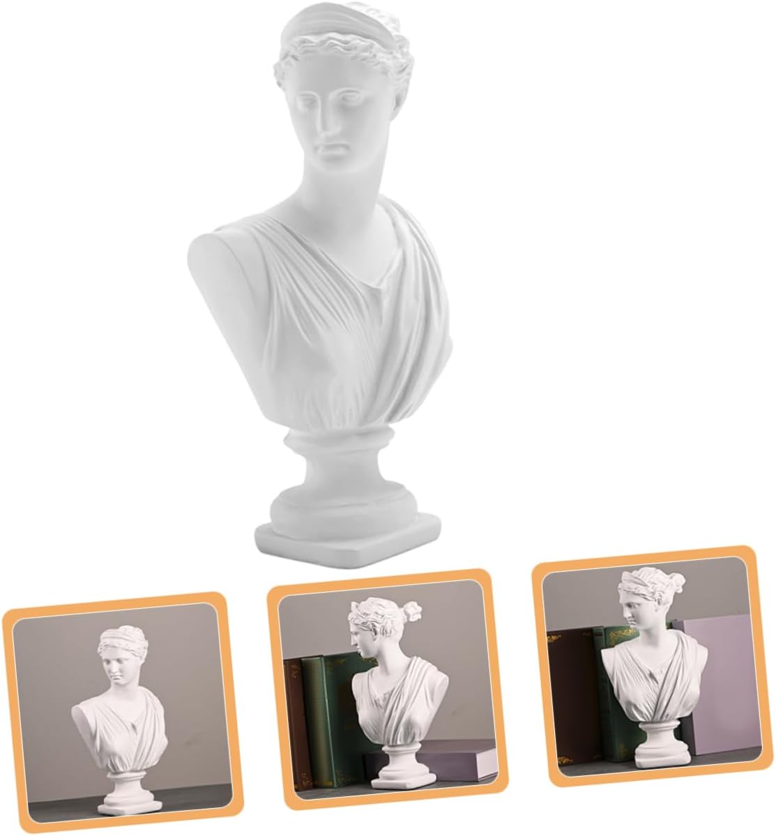 Resin Goddess Bust Sculpture for Home Decor Elegant Figurine for Living and Church Decoration Classical Design Unique Details Space-Saving Desktop Ornament