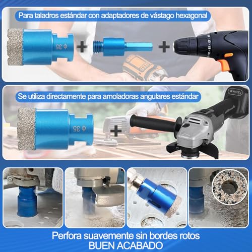 Wulnar Serra Copo Diamantada, Kit Serra Copo, Broca Diamantada, Jogo Broca Serra Copo Diamantada 6 P