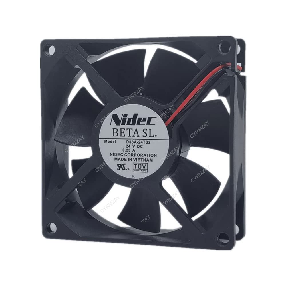 CYRMZAY Compatible For Nidec D08A-24TS2 24V 0.23A 8025 8CM 2-Wire cooling fan