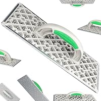ToolSpace GROß Styropor Raspel Schleifbrett Schleifer 380x160mm Raspelbrett Styroporraspel Styroporschaber Reibebrett Kunststoff Verzinkt Stahlblech Nivellieren von Styroporplattenstößen