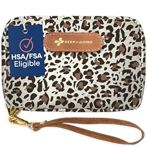 Keep Going Travel First Aid Kit for Kids – 130 Pc.for Purse, Diaper Bag, Backpack, & Suitcase, with Latex-Free Bandages – 7 x 5 x 2 in. Travel First Aid Kit TSA-Approved