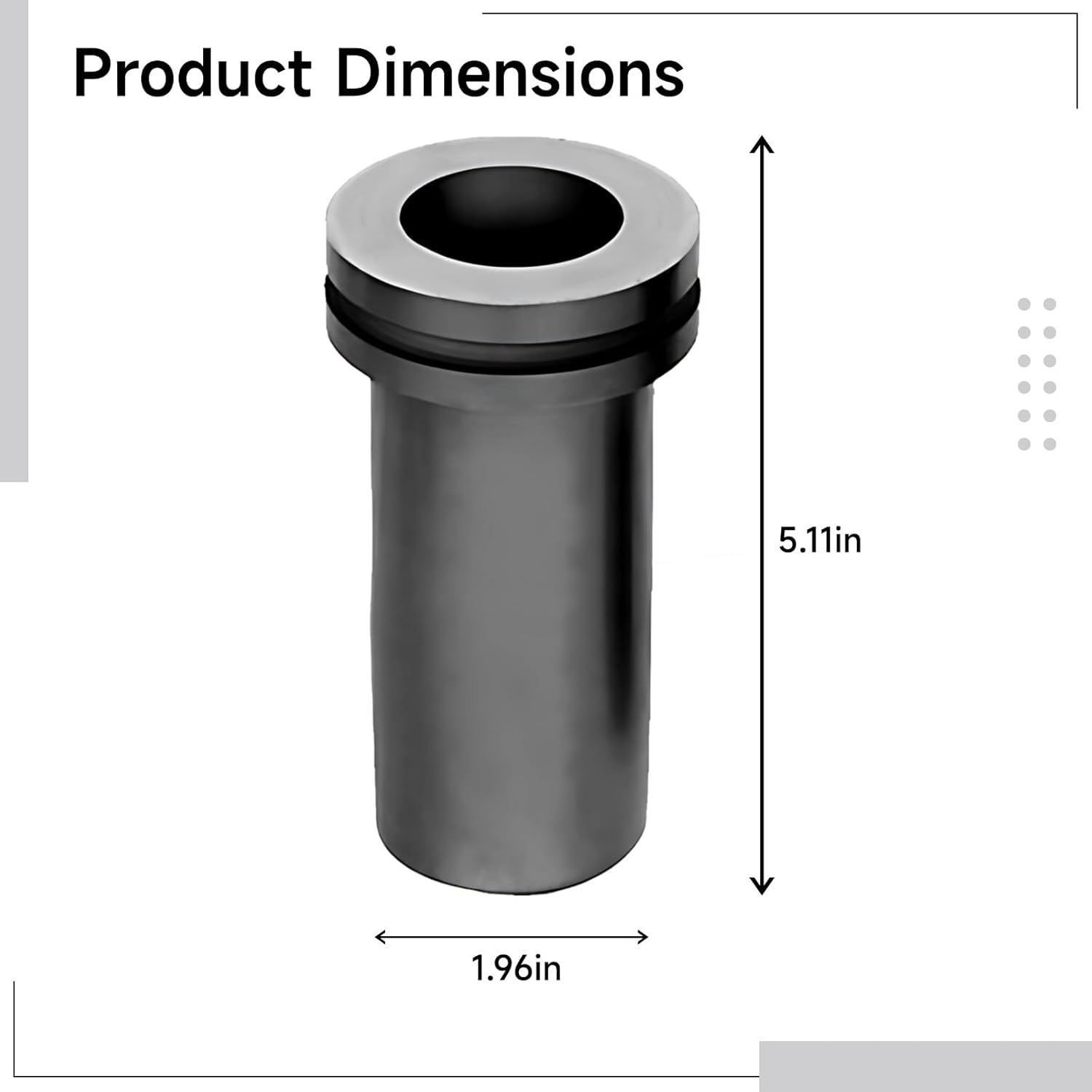 Graphite Crucible for Metal Casting 1 Kg, Double Ring, High Purity,