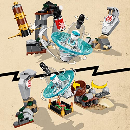 LEGO 71764 NINJAGO Ninja-Trainingszentrum mit Spinner-Spielzeug, Minifiguren Zane, Jay und Schlange, Meister des… – Bild 5