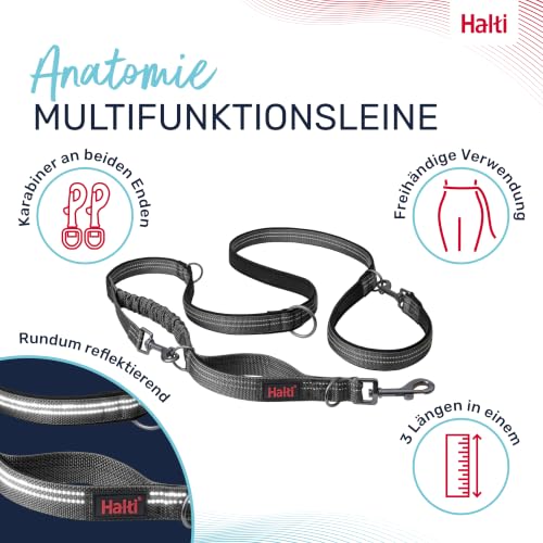 Halti Anatomie Multifunktionsleine | Größe L, Grau