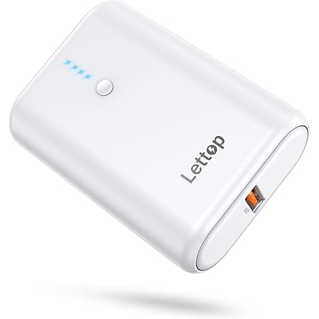 Amazon Lettop モバイルバッテリー mah Pd w コンパクト 小型 軽量 大容量 Qc3 0搭載 Usb A Type C入出力ポート 携帯充電器 携帯バッテリー パススルー機能搭載 Lcd残量表示 二台同時充電 Iphone Android 電熱ベストバッテリー ホワイト モバイル