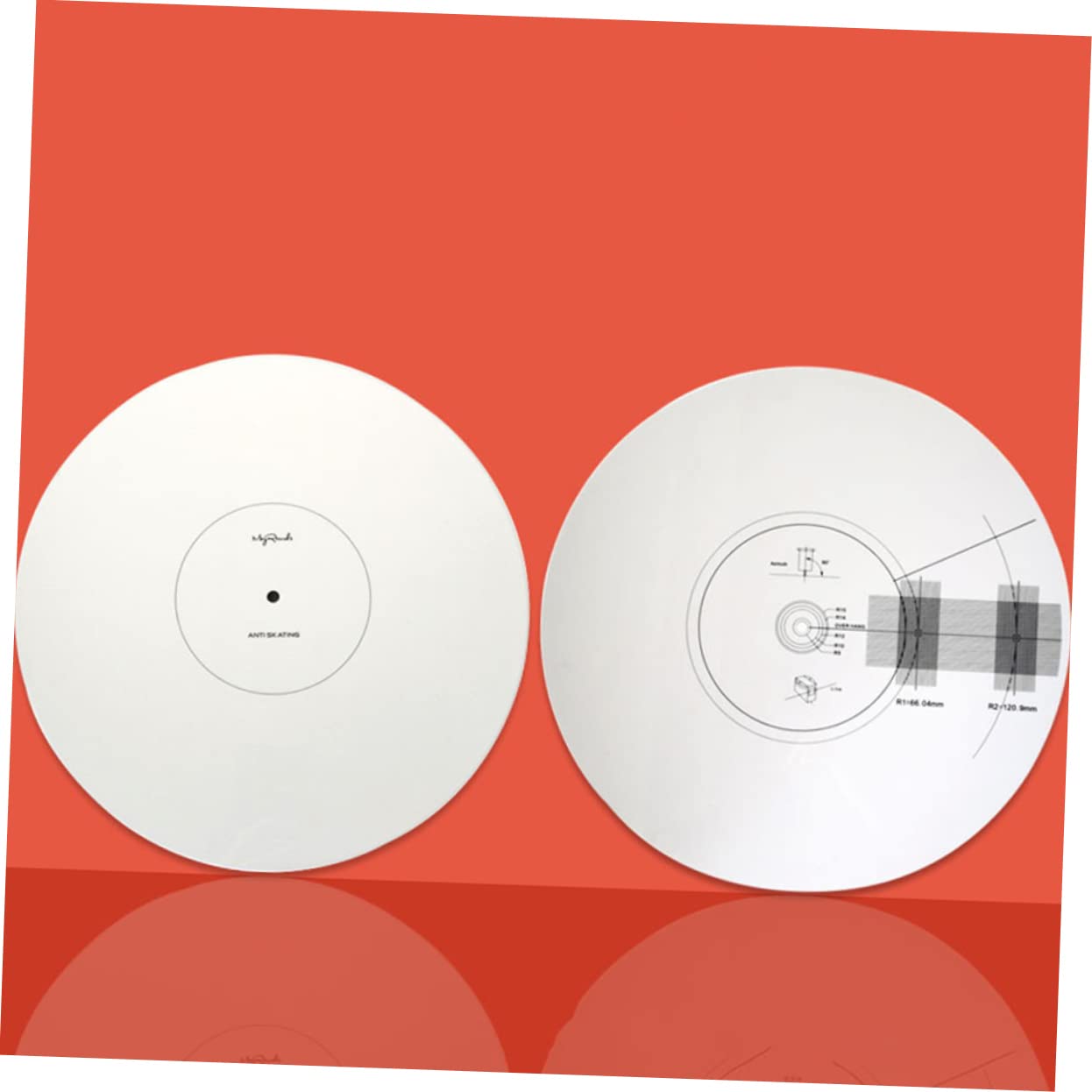 SHINEOFI Piastra di Calibrazione del Disco in Vinile Strumento di Regolazione per Giradischi Accessorio per Allineamento del Pickup Misuratore della Distanza del Giradischi Tappetino Goniom