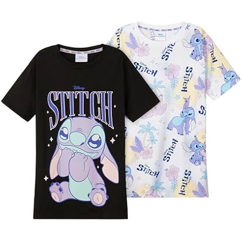 Disney Stitch Girls T-Shirt Pack of 2 Cover