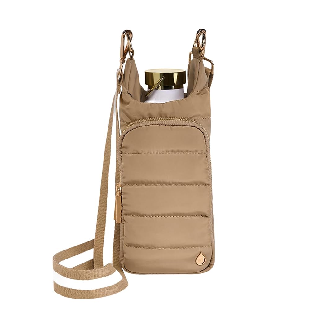 WanderFull Original HydroBag Fits Up to 32 oz Water Bottle Holder with Strap – Hands-Free Crossbody Water Bottle Carrier Bag with Phone Pocket