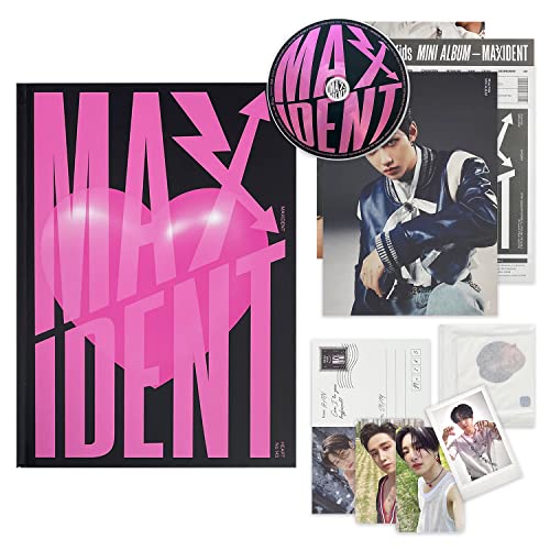 STRAY KIDS - Mini Album [MAXIDENT] (HEART Ver.) Photobook + CD-R + Lyrics Paper + Photocards + Mini Poster + Face Sticker + Photo Pack + Folded Poster + 1 PVC Photocard