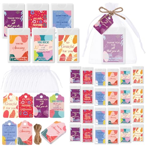 Image of 72 Pcs Mini Sanitizer Spray Bulk Travel Size Portable, Pocket, White | Pocket Hand Sanitizer Sprays, Thank You Gifts, Teacher Coworker Employee Appreciation, Mother Women Office Travel Favors