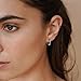 Starchenie Huggie Hoop Earrings for Women 925 Sterling Silver Princess Cut Created Tanzanite December Birthstones Jewelry
