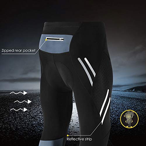 Calças de ciclismo, Andoer Calças de ciclismo masculinas 4D acolchoadas calças compridas de compress