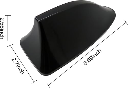 Miniatura 2 de NGHTMRE Cubierta de antena de techo de aleta de tiburón negro para Hyundai Sonata-Elantra Ebony 2015-2019 Negro -,plateado