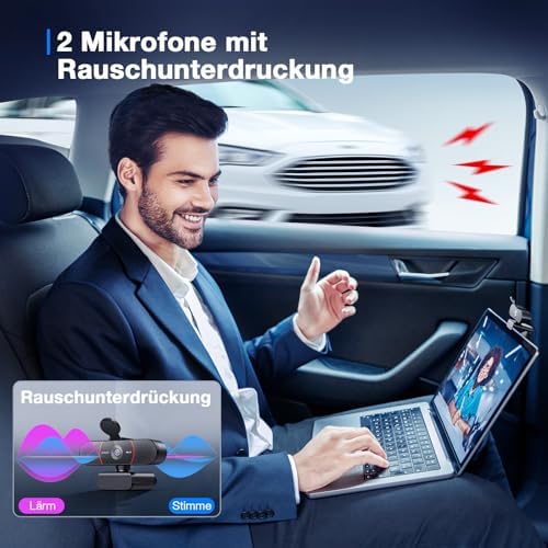 Bild 4 - EMEET 4K Webcam für PC, C960 4K UHD Web Cam mit Objektivabdeckung & Dual Mikrofon，73 ° Streaming Kamera mit Automatische Lichtkorrektur, Plug & Play Webcam, USB Web Cam Ideal für Zoom/Teams