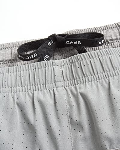 Spyder Men's Athletic Shorts - 2 In 1 Performance Active Gym Shorts With Compression Liner (S-Xl), Size Medium, Frost #TOP2