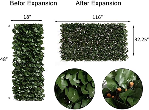 Doeworks DOE-LBEXH08-1P Expandable Fence Privacy Screen For Balcony Patio Outdoor(Double Sides Leaves), 1Pc Faux Ivy Fencing Panel thumb #1