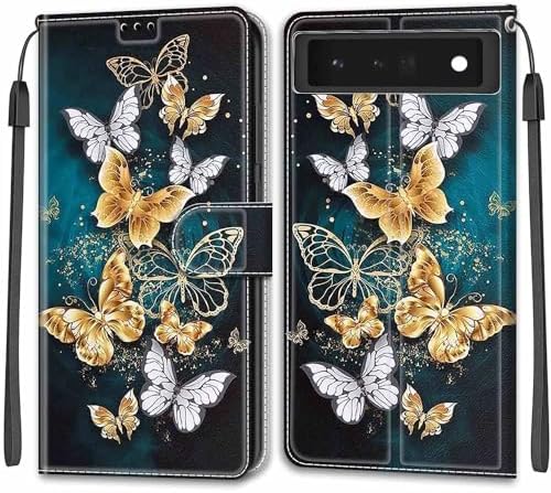 for Google Pixel 6 Phone Case, with [Card Slots] [Kickstand] Premium PU Leather Shockproof Protective Phone Case for Google Pixel 6