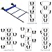 Ohuhu Agility Ladder Speed Training Equipment 12 Rung Exercise Ladders with Ground Stakes for Soccer Football Boxing Footwork Sports Feet Fitness Training Ladder with Carry Bag Yellow or Blue