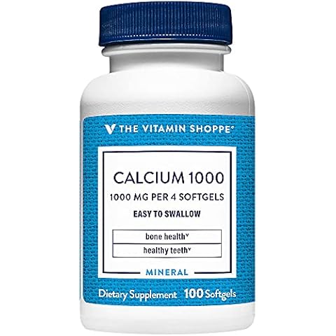 The Vitamin Shoppe Calcium 1,000MG, Easy to Swallow Softgels Cover