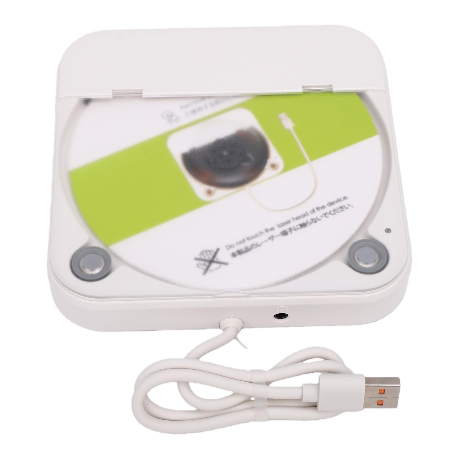 Lettore CD Esterno per Auto, Alimentazione USB, Audio HiFi, Chip Anti-skip, Doppia connettività Ingresso AUX, unità Disco Portatile per PC TV per Auto per Veicoli