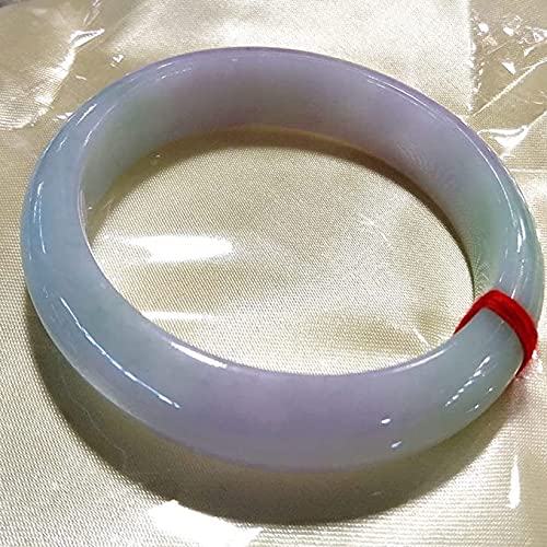 Bijou jade violet vert véritable de style chinois classique bracelet jonc 55 mm avec coffret