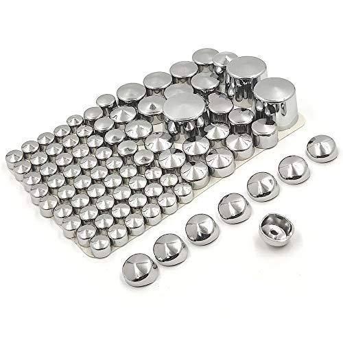 HTTMT MT247-004-CD 87 pieces-Chrome ABS Plastic Bolts Toppers Caps Set Compatible with 2000-2005 2006 Harley Davidson Softail Twin Cam [P/N: MT247-004-CD]
