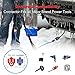 Clear Power 100 ft 14/3 SJTW -50°C Extreme Cold Weather Outdoor Indoor Extension Cord, Blue, Grounded Plug and Lighted Connector, Ideal for Snow Blowers and Power Tools, DCOC-0078-DC